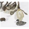 Image 3 : VINTAGE METAL & GLASS SWANS