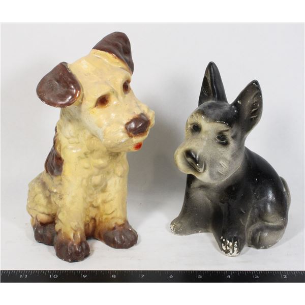 VINTAGE PAIR DOG FIGURINES