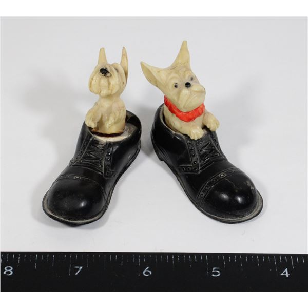 VINTAGE PAIR DOG IN A BOOT