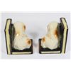 Image 2 : VINTAGE PAIR CERAMIC DOG BOOKENDS