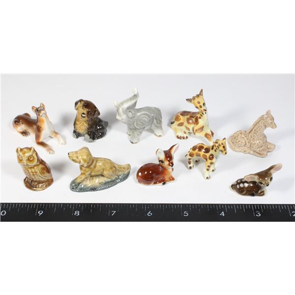 VINTAGE 10 ASSORTED TEA ORNAMENTS