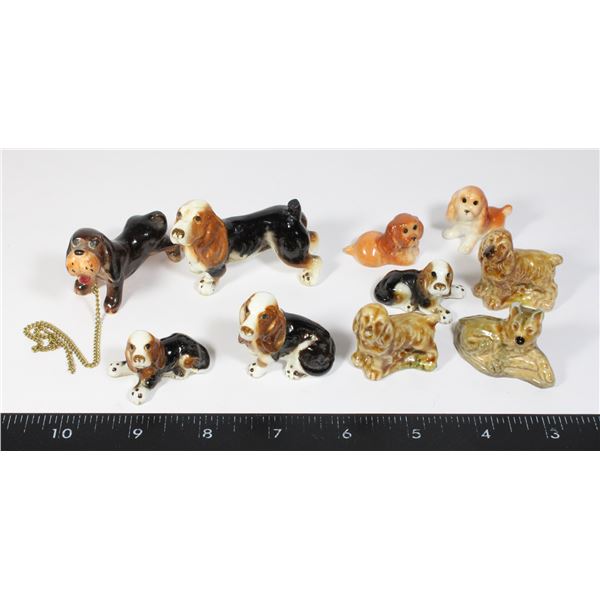 VINTAGE 10 ASSORTED TEA ORNAMENTS