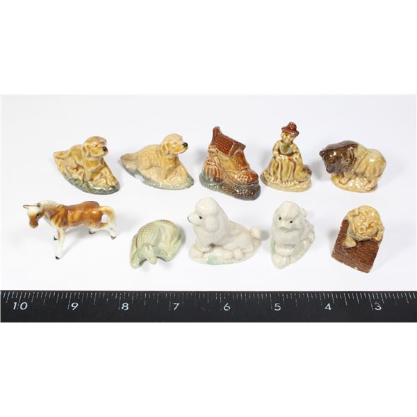 VINTAGE 10 ASSORTED TEA ORNAMENTS