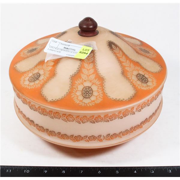 VINTAGE FROSTED GLASS LAMPSHADE