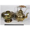 Image 1 : VINTAGE BRASS TEAPOT AND HOT POT