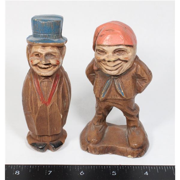 VINTAGE PIRATE WOODEN FIGURINES