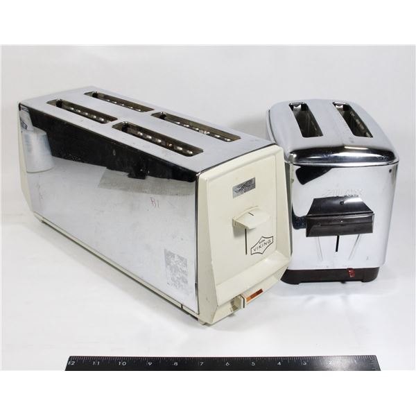 LOT OF 2 VINTAGE TOASTERS SILEX AND VIKING