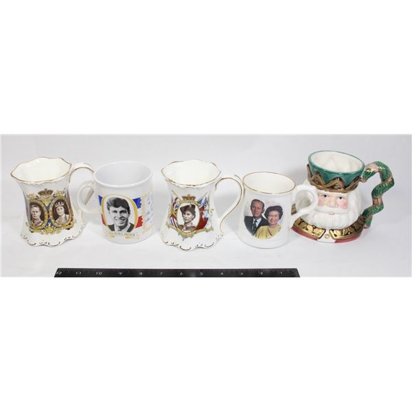 LOT OF CERAMIC MUGS. QUEEN ELIZABETH II CORONATION