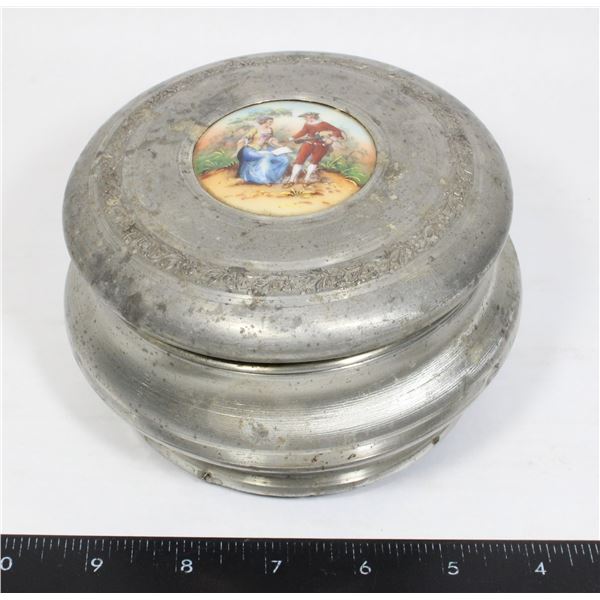 VINTAGE SILVER MUSIC BOX