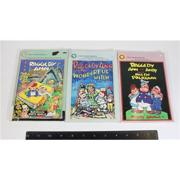 VINTAGE 3 RAGGEDY ANN BOOKS
