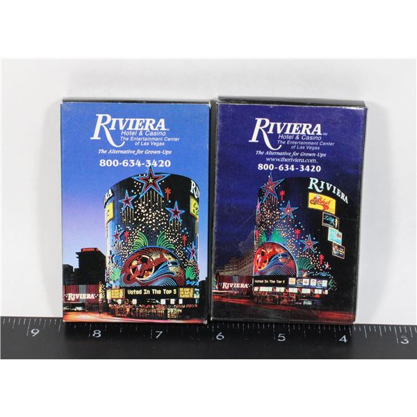 VINTAGE 2 RIVIERA PLAYING CARDS