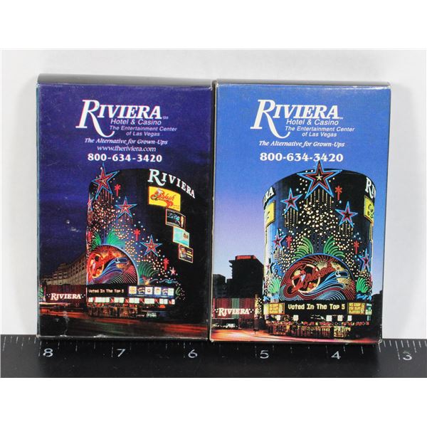 VINTAGE 2 RIVIERA PLAYING CARDS