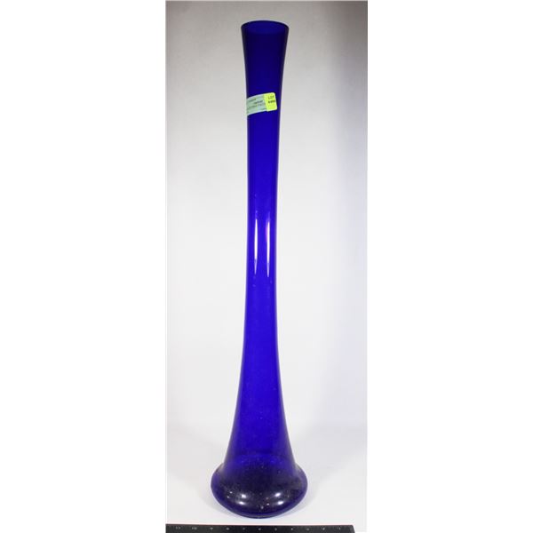 VINTAGE COBALT BLUE GLASS VASE