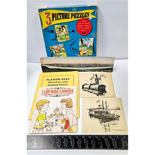 VINTAGE PUZZLES 1958 COOKBOOKS ARTWORK