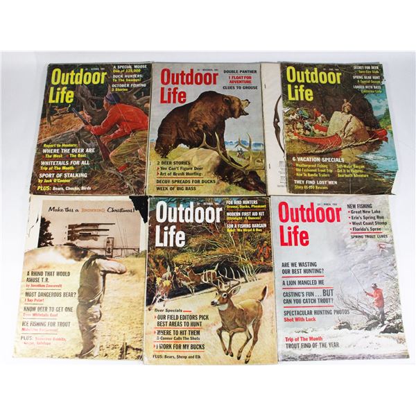 LOT OF VINTAGE OUTDOOR LIFE MAGAZINES