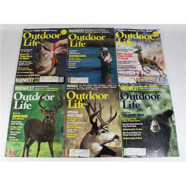 LOT OF VINTAGE OUTDOOR LIFE MAGAZINES