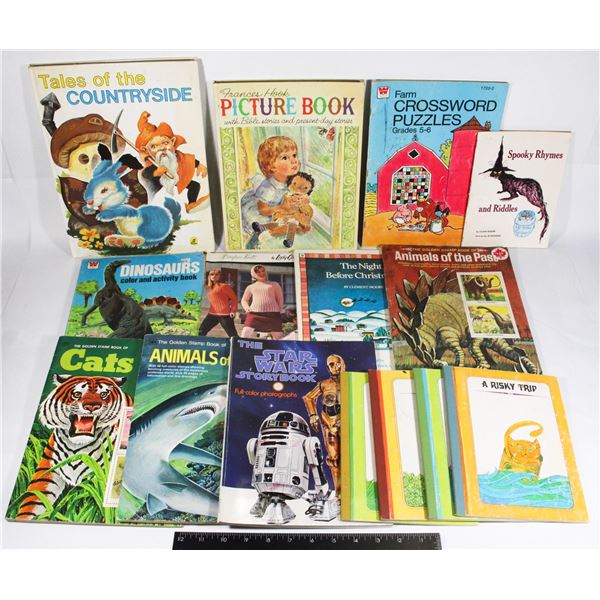 LARGE LOT OF VINTAGE BOOKS INCL. STAR WARS BOOK