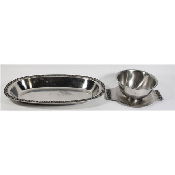 LOT OF STAINLESS STEEL TABLE WARE WITH STAMPS