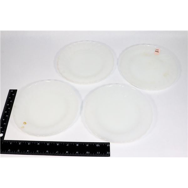 ANCHOR HOCKING 4 LUNCH PLATES