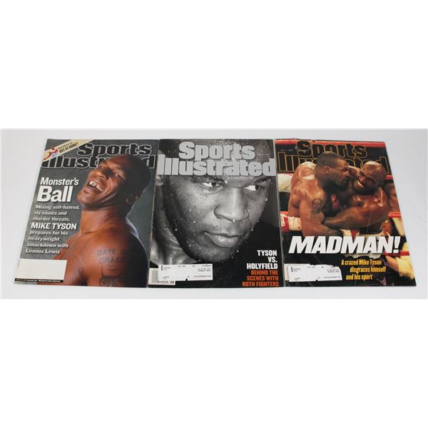 SPORTS ILLUSTRATED THREE MIKE TYSON ISSUES