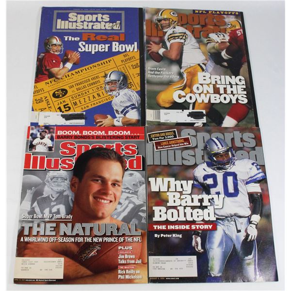 FOUR SPORTS ILLUSTRATED FOOT BALL THEME ISSUES