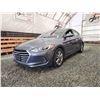 Image 2 : PARKSVILLE - 2018 HYUNDAI ELANTRA, GREY, 162636 KMS, FRONT WHEEL DRIVE. - P444365