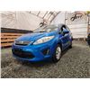 Image 2 : PARKSVILLE - 2013 FORD FIESTA, BLUE, 180992 KMS, FRONT WHEEL DRIVE. - J141679