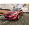 Image 2 : PARKSVILLE - 2012 HYUNDAI ELANTRA, RED, 265245 KMS, FRONT WHEEL DRIVE. - D084303