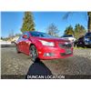 Image 5 : DUNCAN - 2011 CHEVROLET CRUZE, RED, 168611 KMS, FRONT WHEEL DRIVE. - J273024