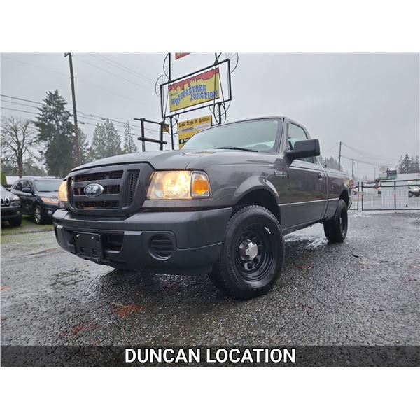 DUNCAN - 2009 FORD RANGER, GREY, 223556 KMS, REAR WHEEL DRIVE. - DA42243