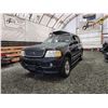 Image 2 : PARKSVILLE - 2004 FORD EXPLORER, BLACK, 219048 KMS, FOUR WHEEL DRIVE. - DC12135