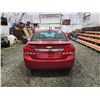 Image 18 : PARKSVILLE - 2011 CHEVY CRUZE, RED, 251128 KMS, FRONT WHEEL DRIVE. - B170703