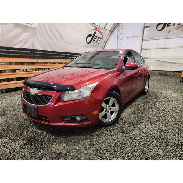 PARKSVILLE - 2011 CHEVY CRUZE, RED, 251128 KMS, FRONT WHEEL DRIVE. - B170703