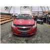 Image 6 : PARKSVILLE - 2011 CHEVY CRUZE, RED, 251128 KMS, FRONT WHEEL DRIVE. - B170703