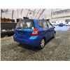 Image 14 : PARKSVILLE - 2007 HONDA FIT, BLUE, 161814 KMS, FRONT WHEEL DRIVE. - B807578
