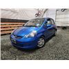 Image 1 : PARKSVILLE - 2007 HONDA FIT, BLUE, 161814 KMS, FRONT WHEEL DRIVE. - B807578
