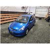 Image 4 : PARKSVILLE - 2007 HONDA FIT, BLUE, 161814 KMS, FRONT WHEEL DRIVE. - B807578