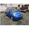 Image 9 : PARKSVILLE - 2007 HONDA FIT, BLUE, 161814 KMS, FRONT WHEEL DRIVE. - B807578