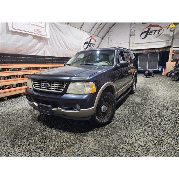 PARKSVILLE - 2002 FORD EXPLORER, BLUE, 242209 KMS, 4X4. - BB66622