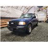 Image 2 : PARKSVILLE - 2008 FORD RANGER, BLUE, 295528 KMS, REAR WHEEL DRIVE. - BA55280