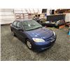 Image 10 : PARKSVILLE - 2005 HONDA CIVIC, BLUE, 179174 KMS, FRONT WHEEL DRIVE. - B007603