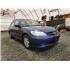 Image 8 : PARKSVILLE - 2005 HONDA CIVIC, BLUE, 179174 KMS, FRONT WHEEL DRIVE. - B007603