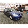 Image 9 : PARKSVILLE - 2005 HONDA CIVIC, BLUE, 179174 KMS, FRONT WHEEL DRIVE. - B007603