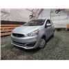 Image 1 : PARKSVILLE - 2017 MITSUBISHI MIRAGE, SILVER, 135850 KMS, FRONT WHEEL DRIVE. - D008495