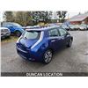 Image 10 : DUNCAN - 2016 NISSAN LEAF, BLUE, 137293 KMS, FRONT WHEEL DRIVE. - D305065