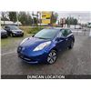 Image 2 : DUNCAN - 2016 NISSAN LEAF, BLUE, 137293 KMS, FRONT WHEEL DRIVE. - D305065