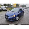 Image 2 : DUNCAN - 2012 CHEVROLET SONIC, BLUE, 101214 KMS, "NO RESERVE"- J210879