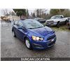 Image 6 : DUNCAN - 2012 CHEVROLET SONIC, BLUE, 101214 KMS, "NO RESERVE"- J210879
