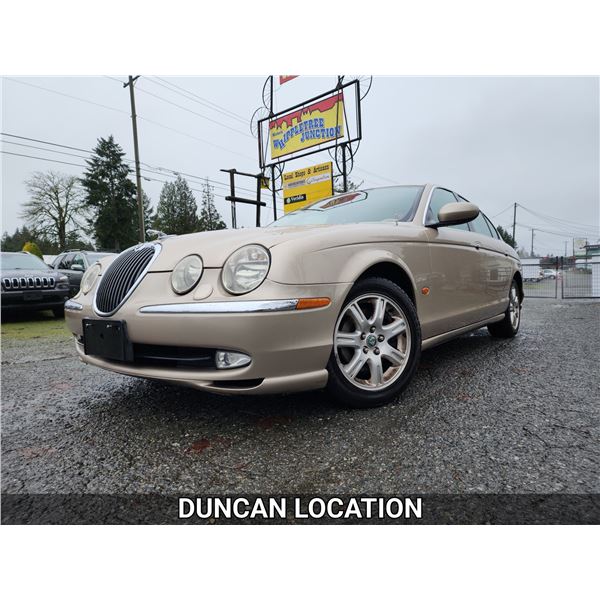 DUNCAN - 2003 JAGUAR S-TYPE, GOLD, 214743 KMS, REAR WHEEL DRIVE. - DM75173