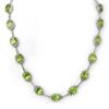 Image 1 : Genuine 45 ctw Peridot & Diamond Necklace White Gold